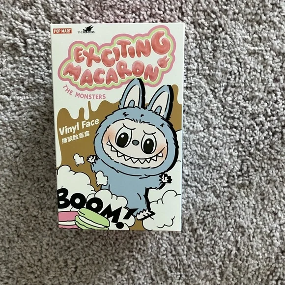 POP MART Labubu - The Monsters - Exciting Macaron GREEN GRAPE Face Plush - Picture 5 of 7